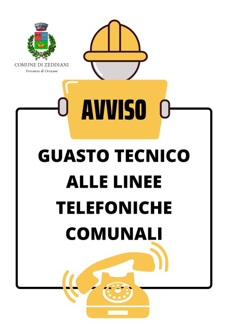 GUASTO TECNICO ALLE LINEE TELEFONICHE COMUNALI