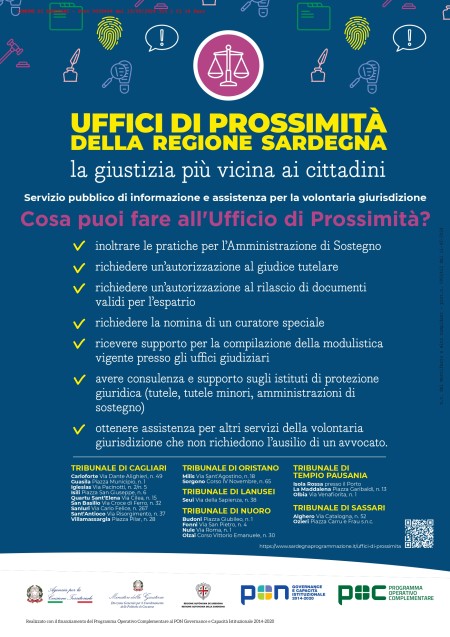 Uffici di prossimita della regione sardegna apertura sportello