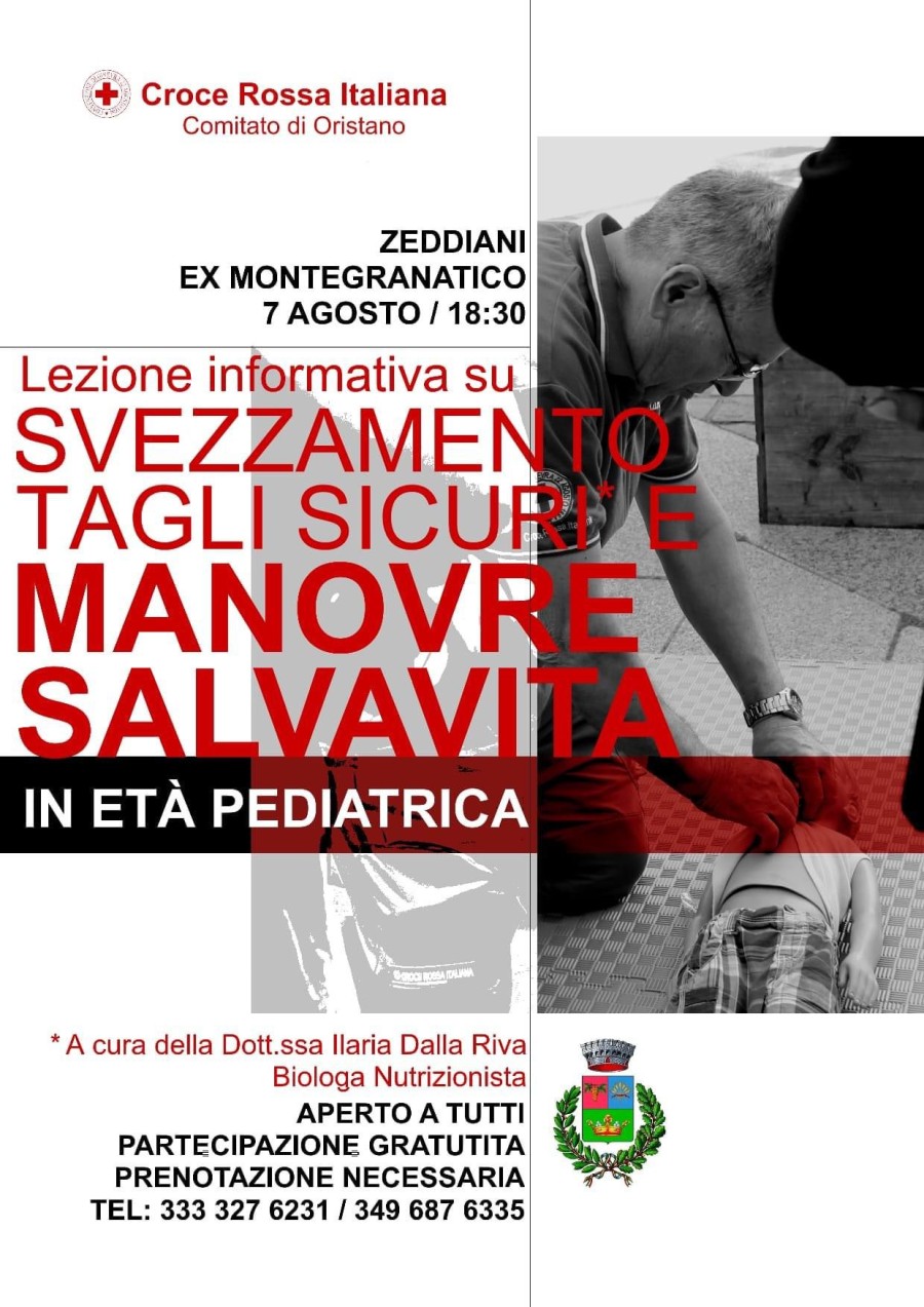 Svezzamento tagli sicuri e manovre salvavita – lezione informativa